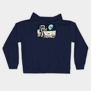 Moon Landing - Astronaut Kids Hoodie